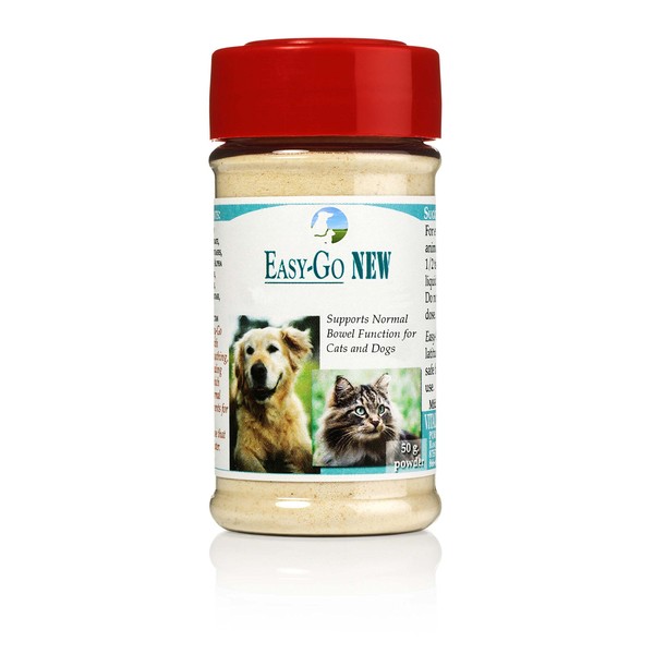 Vitality Science Easy-Go Supplement for Cats and Dogs | Supports Normal Bowel Function | Relieves Constipation | Promotes Healthy Digestive System | Easy to Digest | 100% Natural & Additive Free (50g)