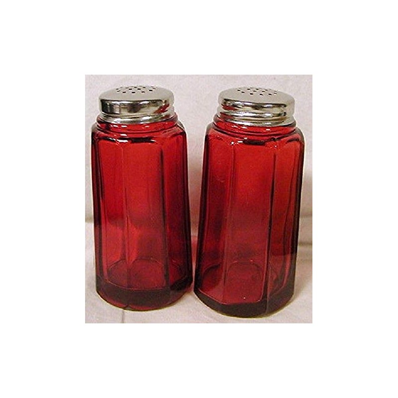 Salt & Pepper Shaker Set - Paneled Pattern - American