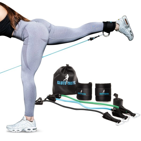 Core Prodigy Glute-Tastic - Ankle Kickback Strap with Resistance Bands
