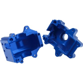 Vgoohobby Metal Front/Rear Gearbox Housing Bulkhead Differential Gear Box Cover Case # 9529 Compatible with Traxxas 1/8 Sledge 4WD 95076-4 RC Monster Truck Upgarde Parts (Blue)