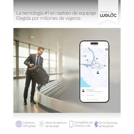 GEGO Pro - Rastreador GPS para Equipaje y Maletas, 4G LTE, Seguimiento Global en Tiempo Real, Sin Límite de Distancia, Alerta de Apertura de Maleta, A
