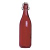 Excelsa Happy Color Bottiglia Liscia 1 Litri, Vetro, Rosso, 8