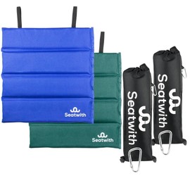 Seatwith 2 x Foldable Insulated Seat Cushion Outdoor Seat Mat for Children (35 x 35 cm) with Carry Bag + Carabiner Hooks for Ideal Attachment to Backpack Maximum Protection Against Cold Moisture Dirt