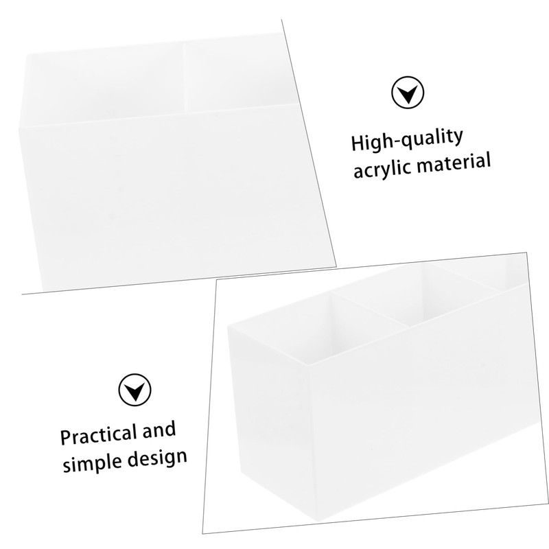 Ipetboom 3grids Slots Makeup Brush Holder Delicate Storage Box for