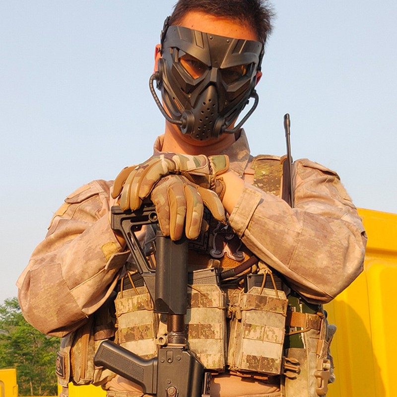 Outdoor Game Masks Full Face Paintball Mask with Clear Eye