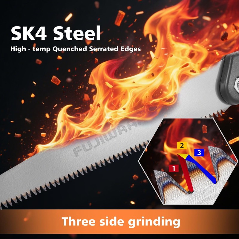 8 Inch Folding Pruning Saw - SK4 Steel Blade with