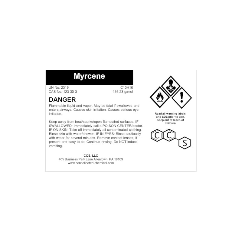 Myrcene High Purity Aroma Compound - Packaged in Heavy Duty