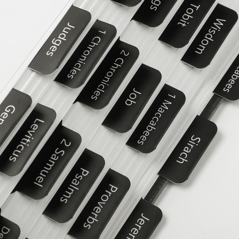 Mr. Pen- Bible Tabs, 75 Tabs, Black, Laminated Bible Tabs