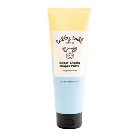 TUBBY TODD Sweet Cheeks Diaper Paste - Diaper Rash Cream with 14% Zinc Oxide - Hypoallergenic - For Soothing and Protecting Sensitive Skin - Fragrance Free - 7.9 Fl Oz