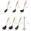 QOBIMOON Silicone Cooking Utensil Set, 6 pcs Silicone Cooking Kitchen