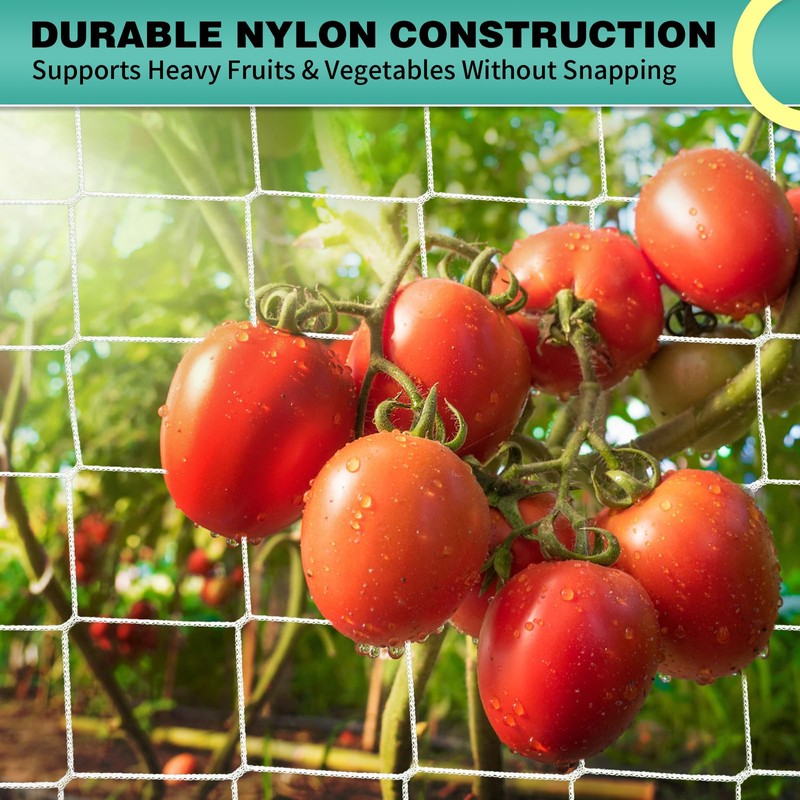 DOLEMODUO 7X 30 Ft Nylon Trellis Netting, 6×6 Heavy Duty