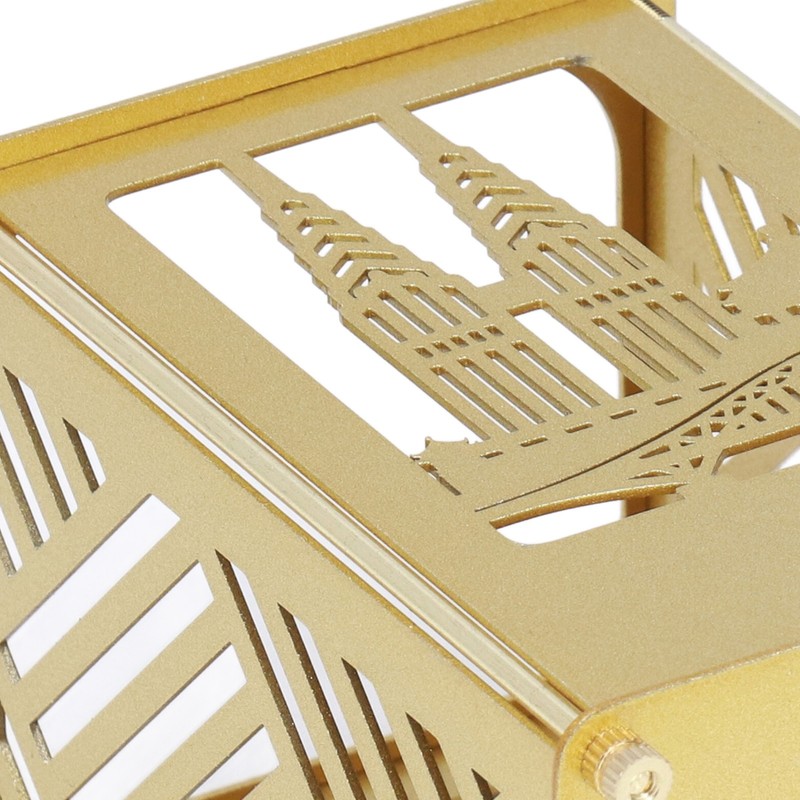 Metal Pen Holder Multifunctional Easy Assembly Glossy Golden Surface Plating