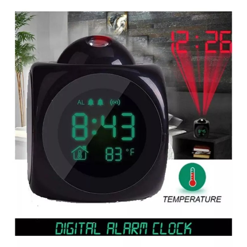 Extreme Beauty Reloj Proyector Despertador Digital Pantalla Lcd Parlante