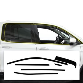 BOGAR TECH DESIGNS for Honda Ridgeline 2017-2026 Side Window Chrome Delete – Precut Vinyl Trim Overlay, Gloss Black Blackout Appearance