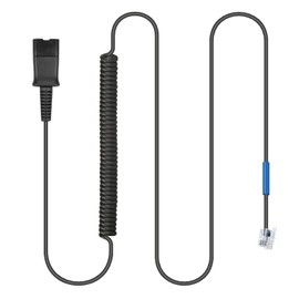 U10 Headset Adapter Cable for Plantronics Quick Disconnect Headsets RJ9 to QD Adapter Coil Cord Compatible with Cisco IP Phones 7841 7942 7821 8841 7962 7945 7965 8845 8851 7811 7941