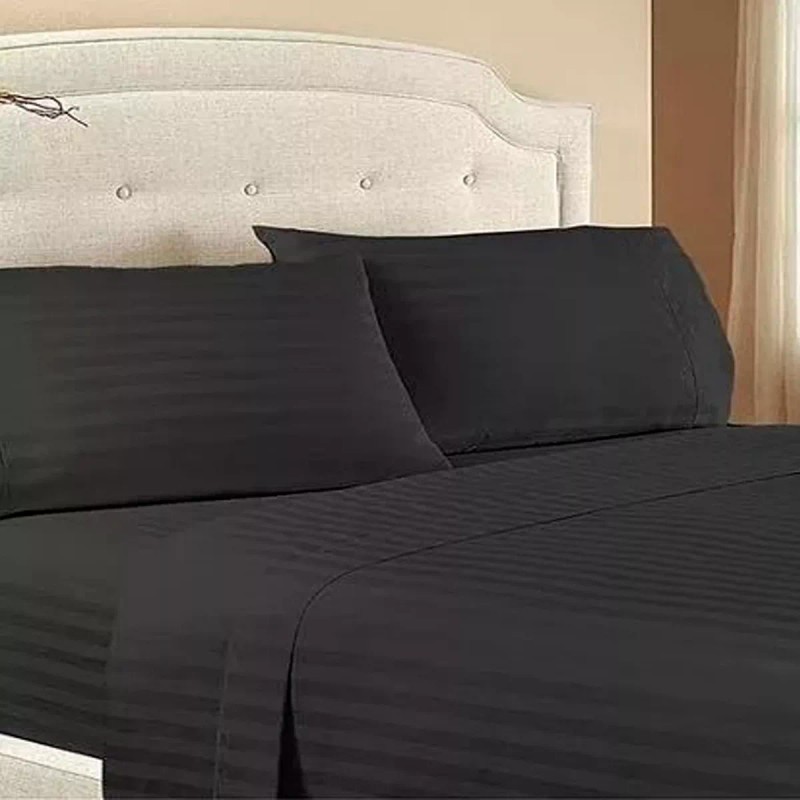 Elefantito Juego De Sabanas Matrimonial Tacto Suave Soft Negro Fundas