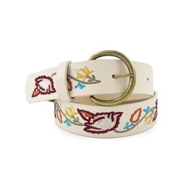 Beautiful Nomad Belts for Women Western Fashion Boho Embroidery PU Leather Belt for Jeans Dress