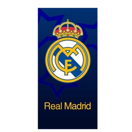 Madrid Beach Towel 75 x 150 cm Cotton 320 g Quick Dry Football Design Navy Star Champions