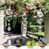 Bird Deterrents for Outside, Reflective 3D Stainless Steel Wind Spinners,