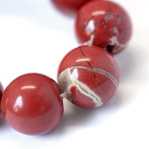 Gemstone Imperial Jasper Beads Red 8 mm Ball Natural Stone