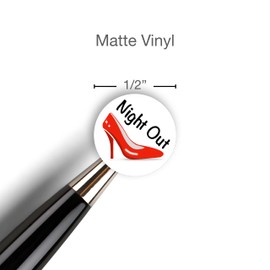 Night Out Me Time Stickers / 54 Fun Vinyl Stickers (1/2”) / Date Night Girl's Night/Essential Productivity Life Planner Stickers Self Care/Bujo Bulleted Journal (One Sheet)