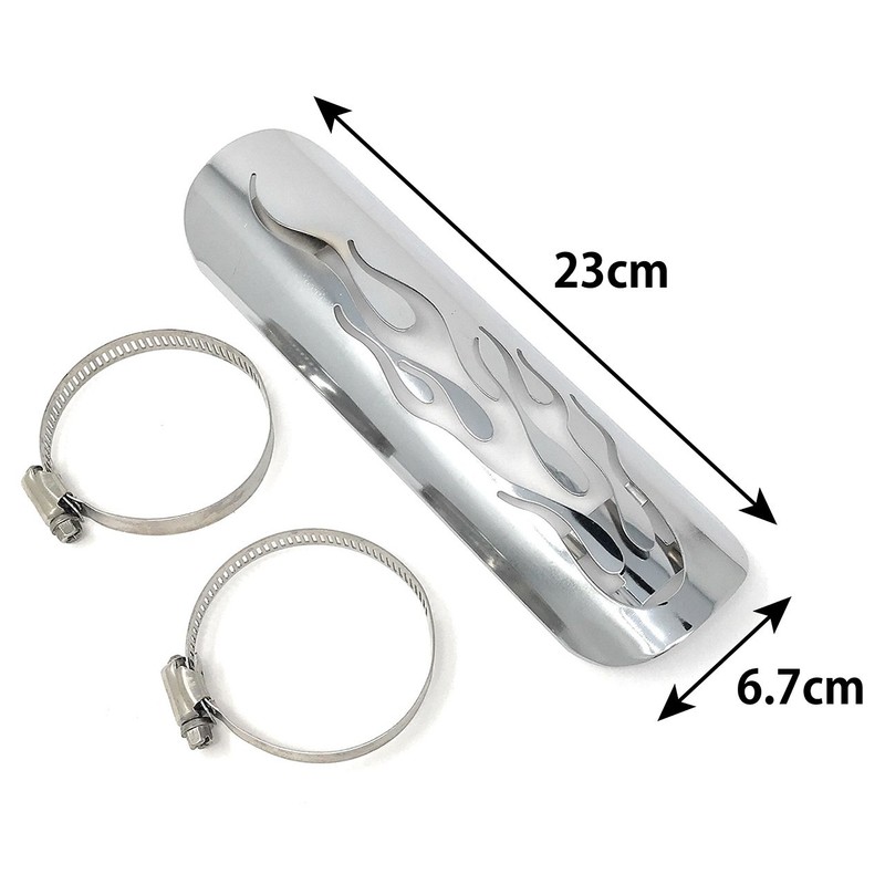 Mirai.2022 Motorcycle Muffler Guard Exhaust Pipe Muffler Cover Fire Flame