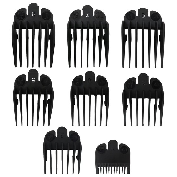 New Classic 8 Pcs Professional Hair Clipper Combs Guides, #3171-400
