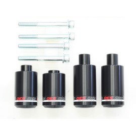 OES Front and Rear Frame Sliders 2017 2018 2019 2020 Yamaha FZ-09 MT-09 No Cut (Red)