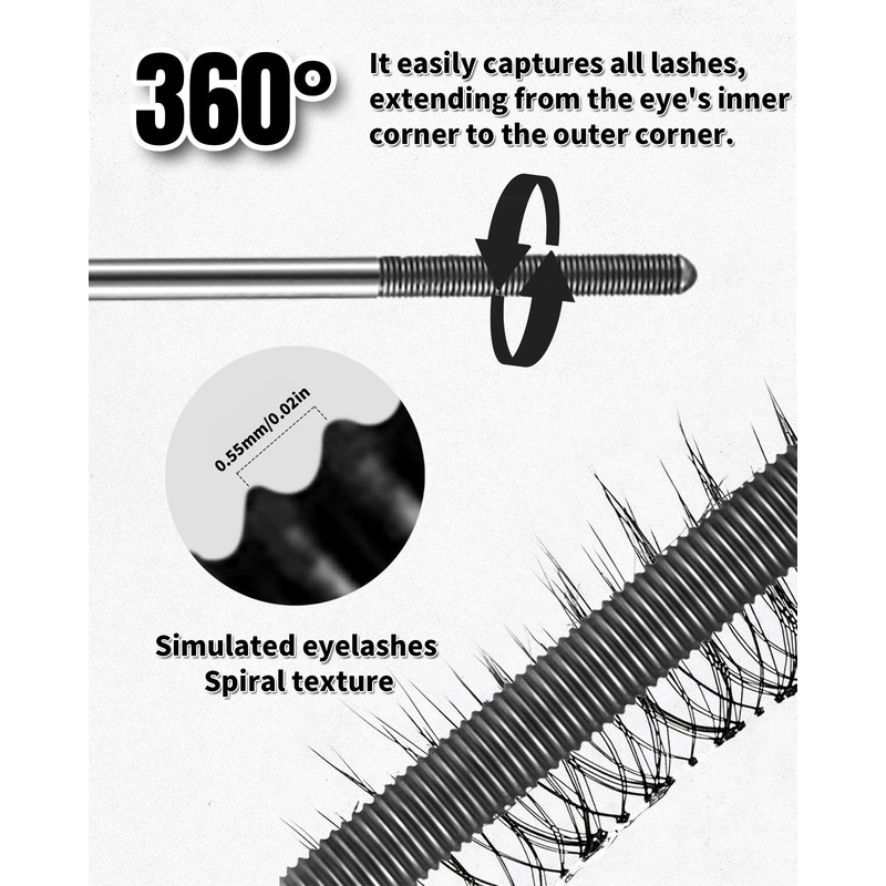 Iron Wand Mascara - Waterproof Tubing Mascara for Length &
