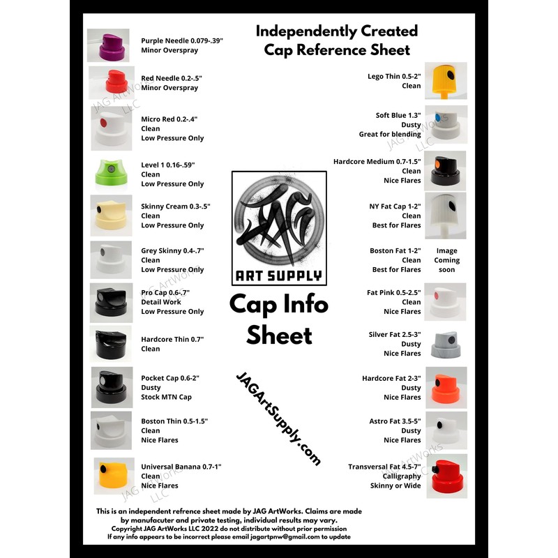 Spray Paint Caps - Soft Blue Caps for Fading, Color