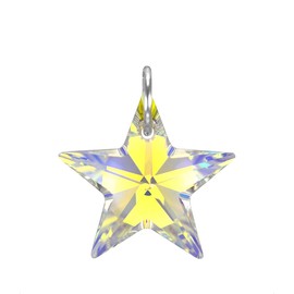 Lua Joia Sterling Silver Star Pendant Only With Crystal Star Charm - Aurora Borealis - Sparkly Jewellery for Women, Gift for Girls, Mum, Wife, Birthday, Anniversary & Valentine’s