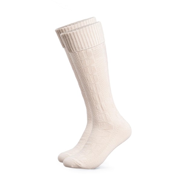 HerzSticht Men's Long Costume Socks Pack of 1 (Model: Silberdistel),