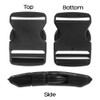12 Pack 2 Inch Side Quick Release Plastic Black Buckles