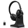 Wireless Headset with Mic, Bluetooth Wireless Headset with Microphone (Noise