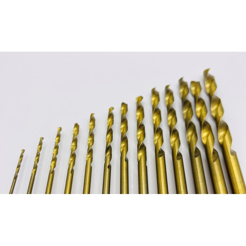 hep® 13pc Titanium Coated Hss Drill Bit High Speed Twist