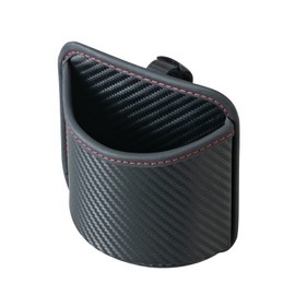 Seiwa WA132 Car Accessories, Storage Pocket, Mini Pocket, Carbon, Small Items, Neat, Includes Charging Cord Through Hole, Band Attachment, Tape Sticking, 2-Way