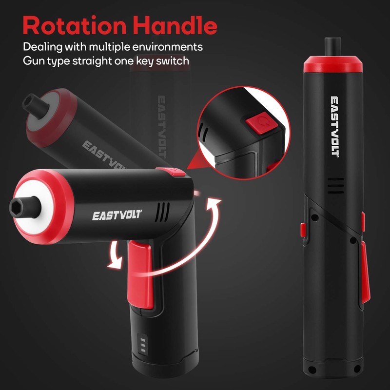 Eastvolt 4V Cordless Screwdriver, 6Nm Electric Screwdriver Rechargeable with 90