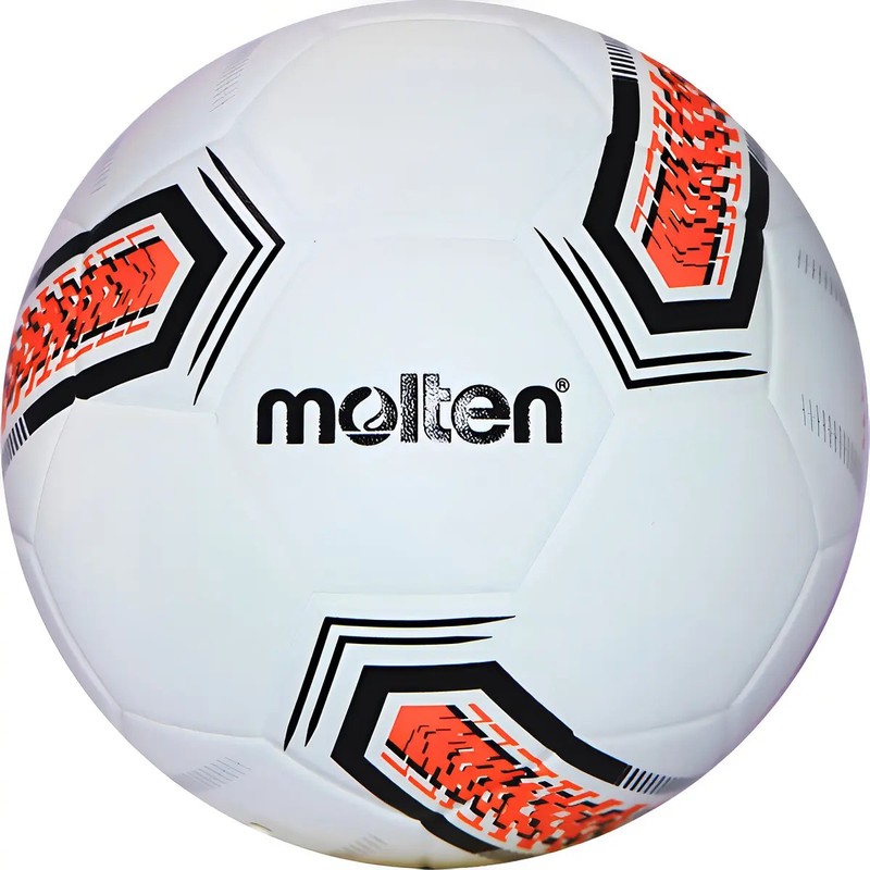 Balón Futbol Molten F5y1400 5 Laminado Color Blanconaranja