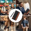 Porta Pasaporte de Cuero PU, Porta Pasaporte con Bloqueo RFID