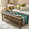 Blue Table Runner Linen Green Table Runner Retro Rustic Barn