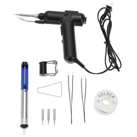 QWORK Soldering Iron Kit, 80W 110V Automatic Soldering Gun, Fast Heating Corded Electric Welding Gun with Welding Wire, Ceramic Heater
