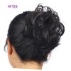 NOLITOY Ladies Fashion Curly Hair Extension Bun Wavy Synthetic Scrunchie