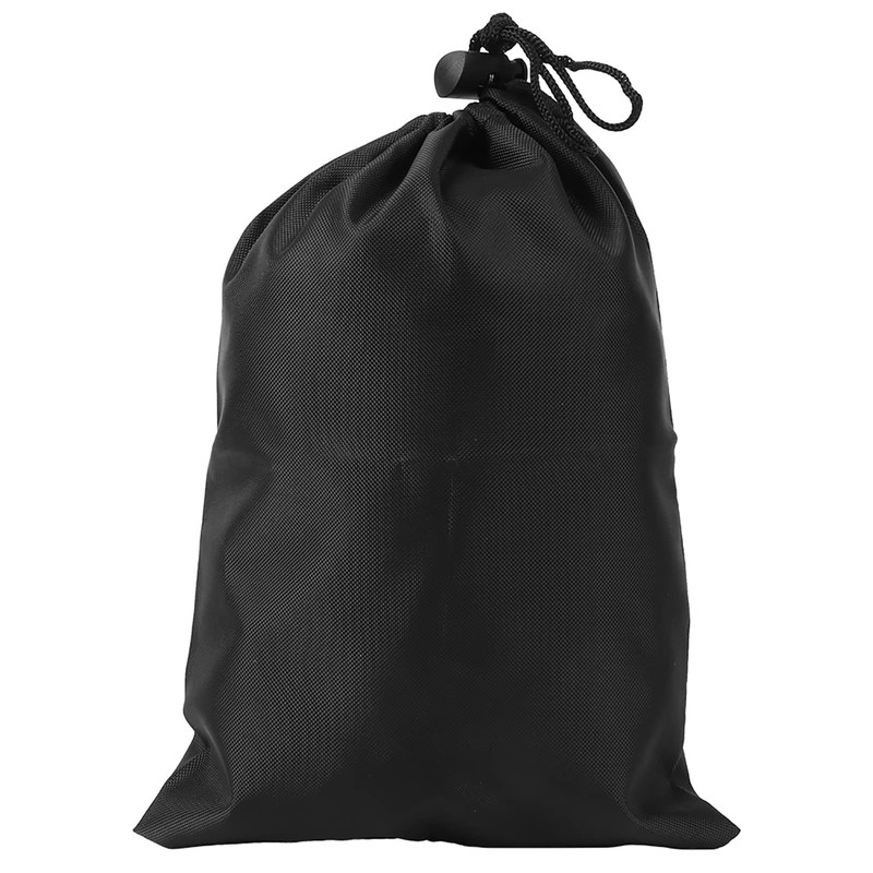 Keenso Black Drawstring Bag, 10 Pcs Portable Polyester Waterproof Drawstring