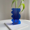 Vase,Modern Acrylic Shape Vase for Desktop Decoration (Blue)