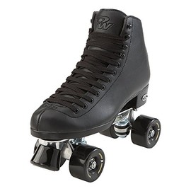 Riedell Skates - RW Wave - Quad Roller Skates for Indoor/Outdoor | Black | Size 4 |