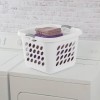 White Laundry Basket, Square, White, 19-In. 1217