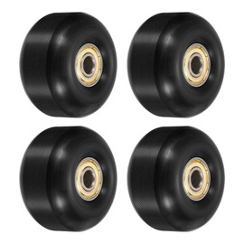 PATIKIL 52mm Skateboard Wheels with Bearings, 4 Pack Street Wheels for Skateboards Cruiser Wheel Replacement 95A, Black Golden