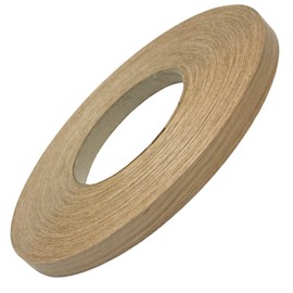 M & E Design Pre-Glued Veneer White Oak 7/8" x 250' Roll - Easy Application Iron-On Edge Banding for Furniture Restoration