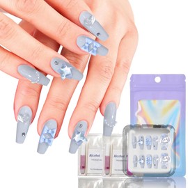 10-Piece Handmade Press On Nails Set - Convenient, Versatile, Reusable - Includes Press On Nails, Glue On Nails, Impress Nails - Pastel & Variety of Styles