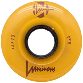 Luminous Wheels Luminous LED Quad Roller Skate Outdoor Wheels (4 Pack,Sunray Glow,62mmx30mm/85A)